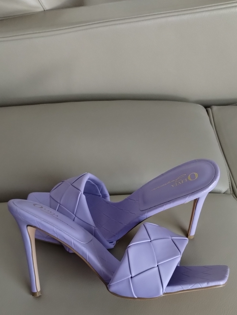 Olivia Jaymes Lavender Braided Slide Heels - Women Size 10